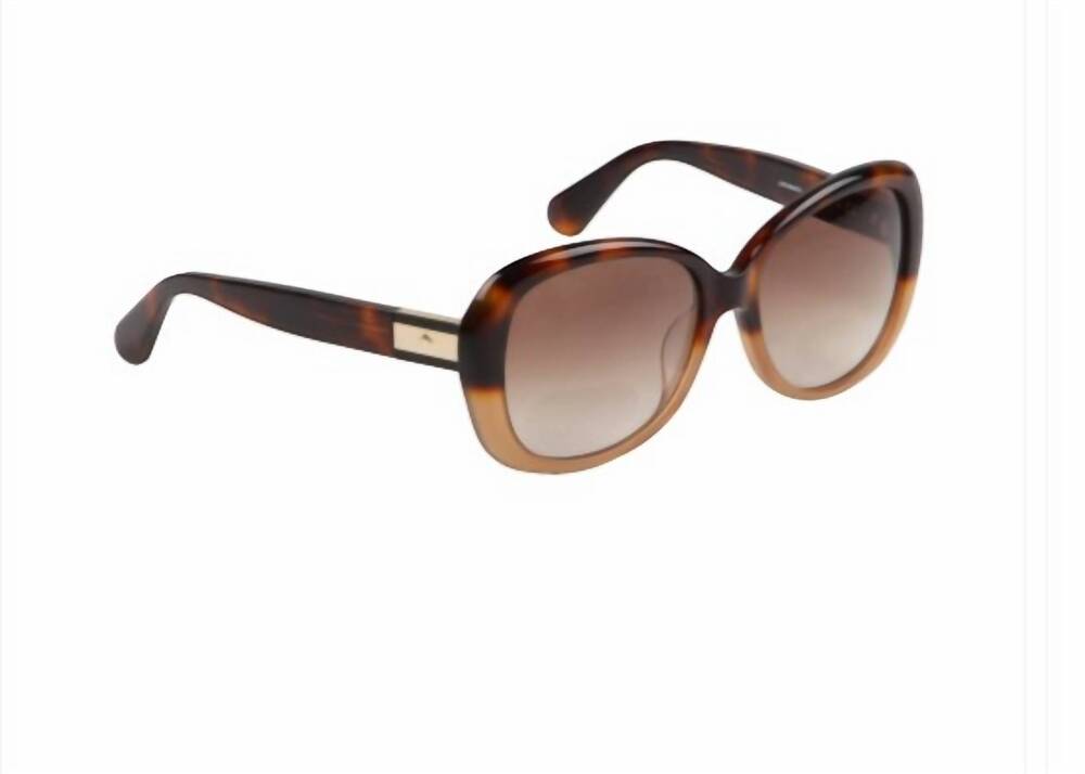 NEW KATE SPADE women's judyann oval sunglasses in havana beige/brown